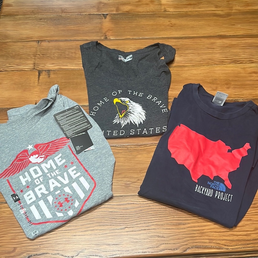 North face / Under Armour patriotic top bundle